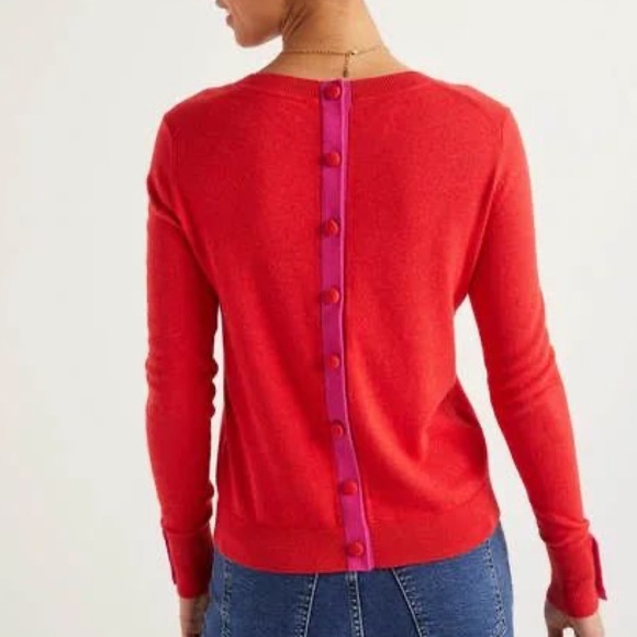 Boden | Sweaters | Boden Red Button 